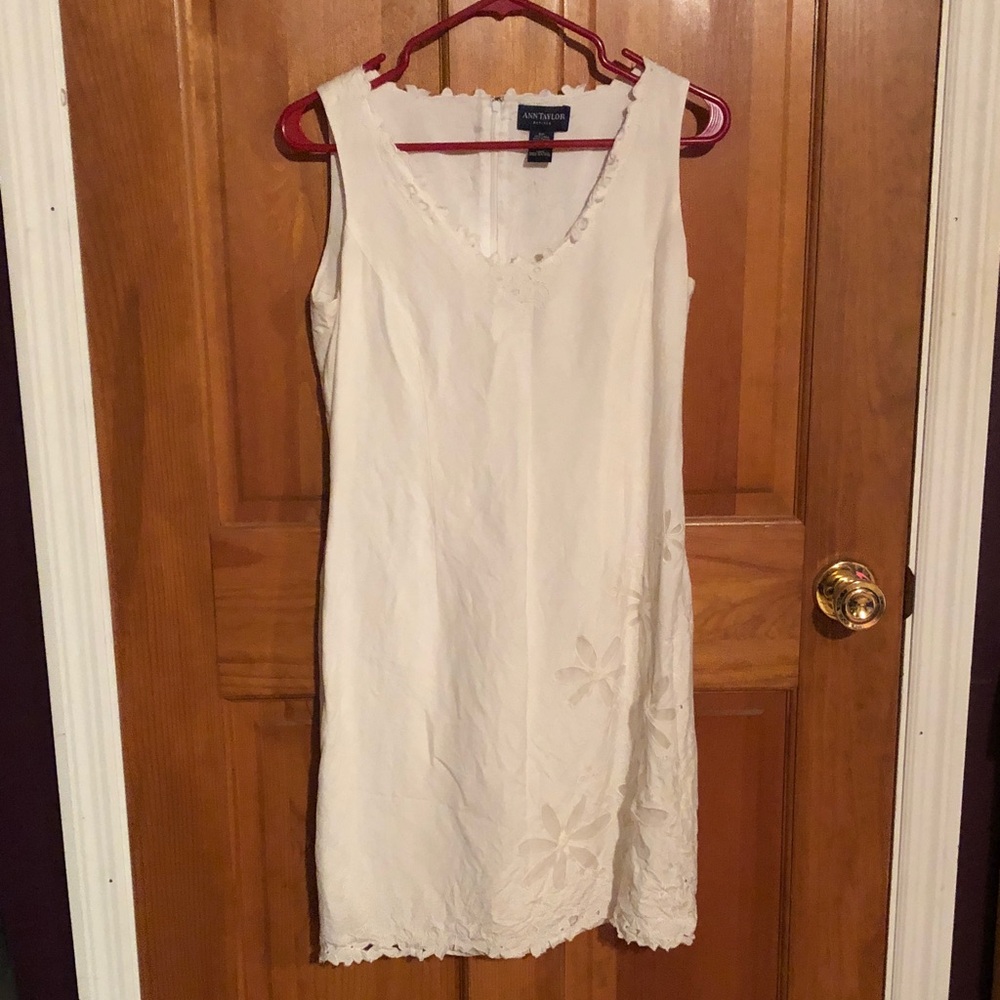 Ann Taylor Sleeveless Linen Dress